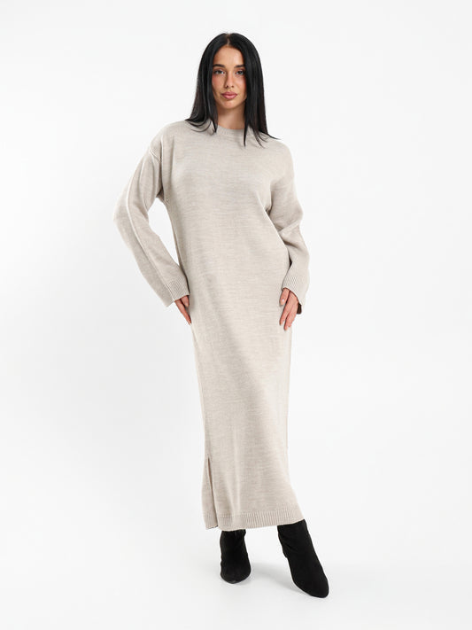 Midi High-Neck Dress