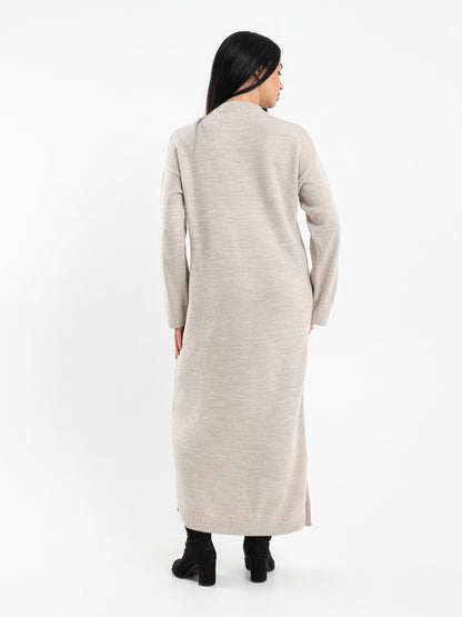 Midi High-Neck Dress