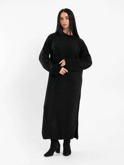 Midi High-Neck Dress