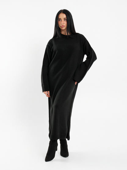 Midi High-Neck Dress