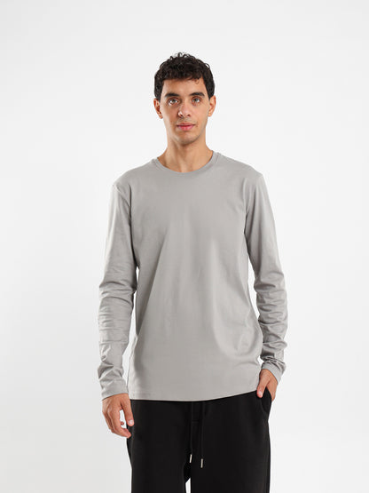 Regular Fit Heavy Jersey Long Sleeve T-Shirt