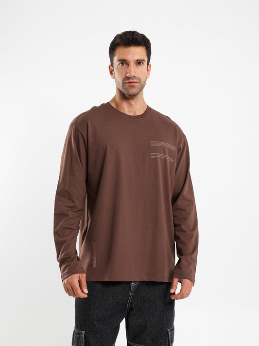 Oversized Heavy Jersey T-Shirt with Front Print