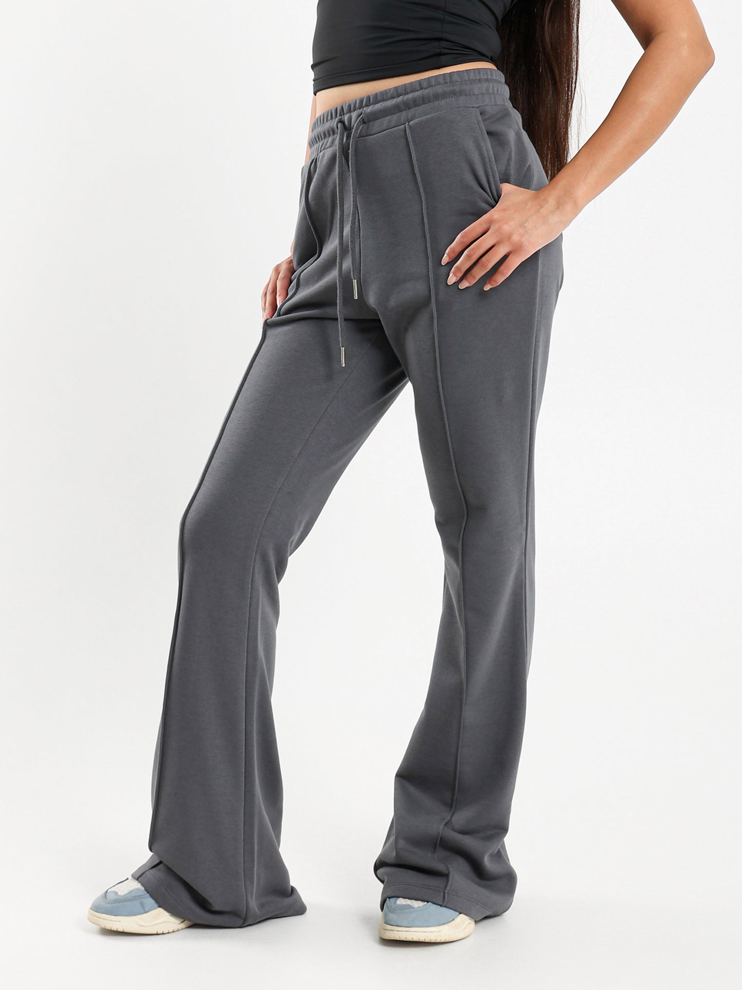 Flared Front Seam Pants