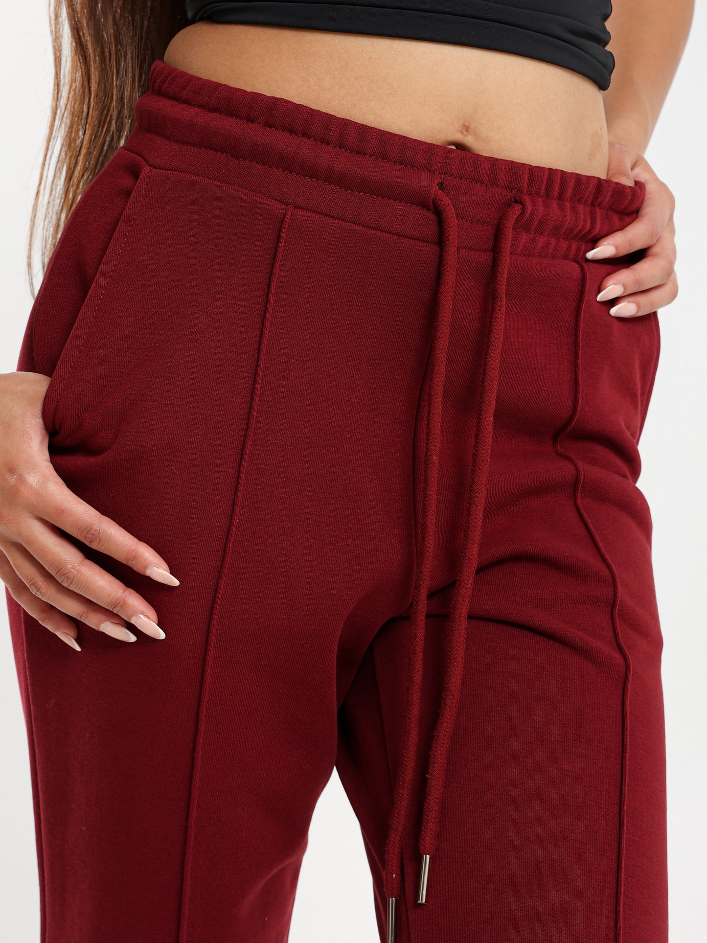 Flared Front Seam Pants