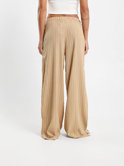Textured Wide Leg Pants
