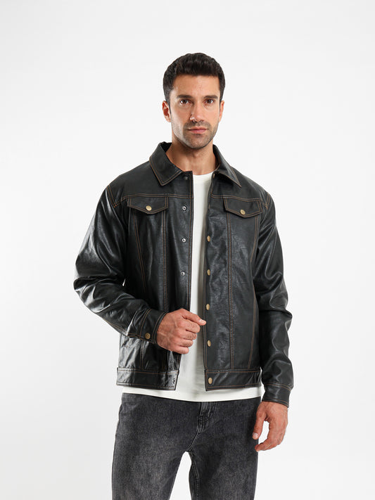 Faux Leather Jacket