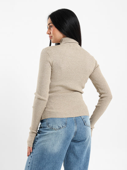 Fitted Turtleneck Pullover
