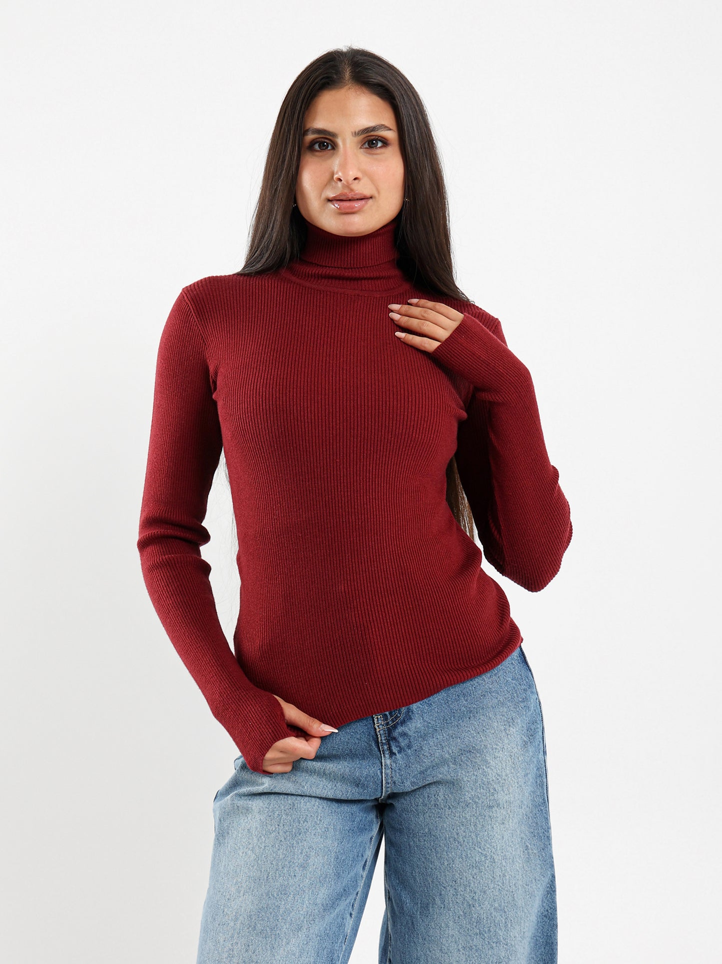Fitted Turtleneck Pullover
