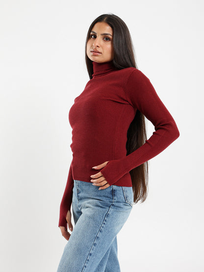 Fitted Turtleneck Pullover