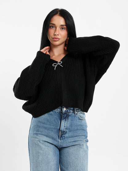 Bow Detail Cardigan