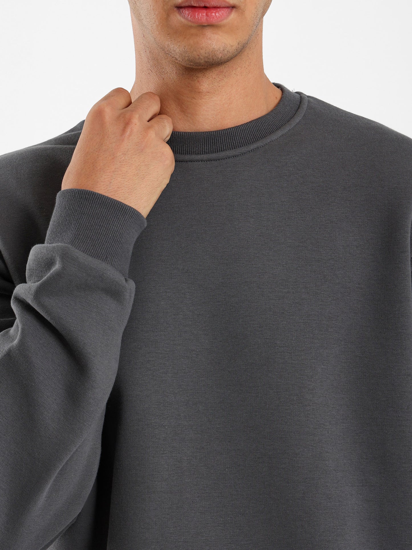 Relaxed Fit Round Neck Sweatshirt