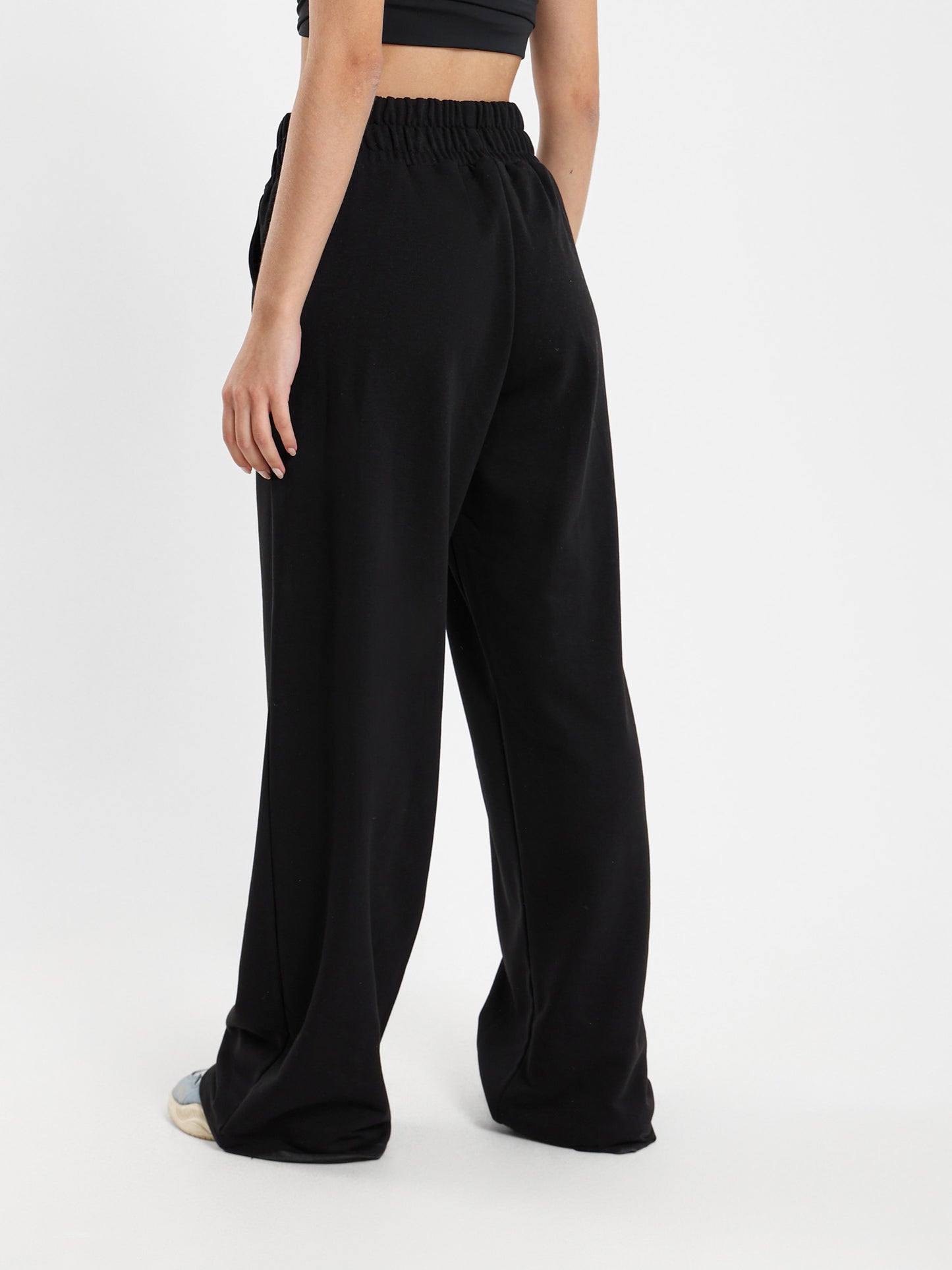 Wide-Leg Pants with Lace-Up Detail