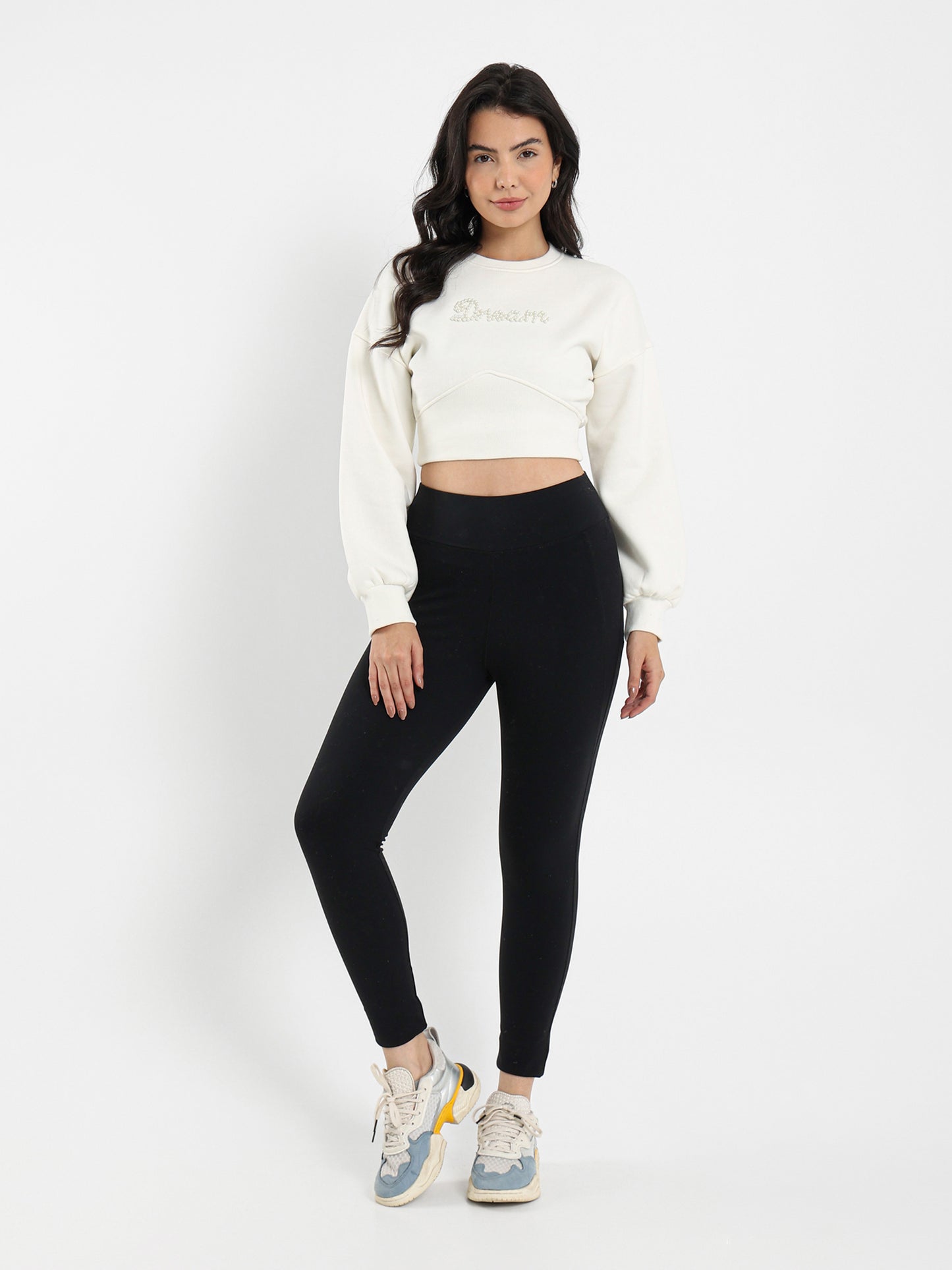 Corset Waist Sweatshirt with Drawstring