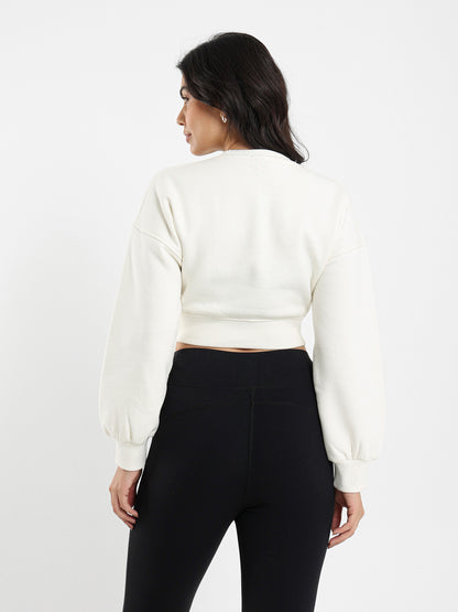 Corset Waist Sweatshirt with Drawstring