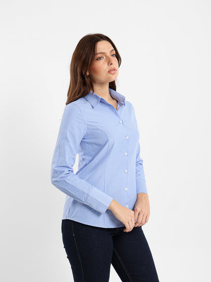 Striped Poplin Shirt