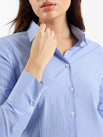 Striped Poplin Shirt