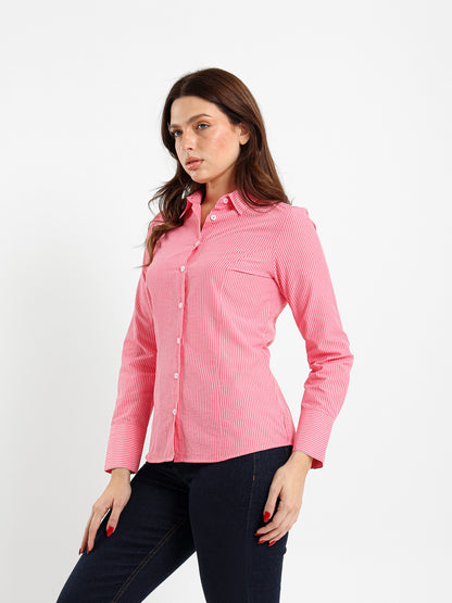 Striped Poplin Shirt