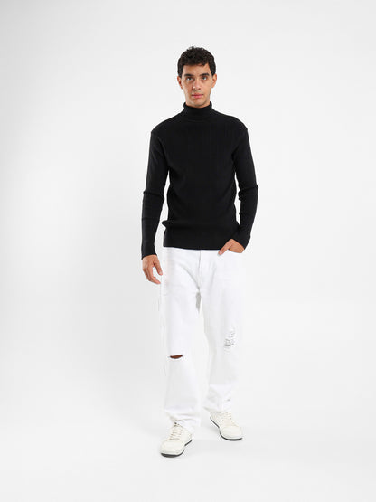 Regular Fit High Neck Pullover