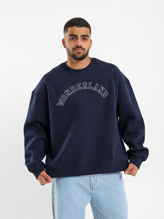 Wonderland Front Print Sweatshirt