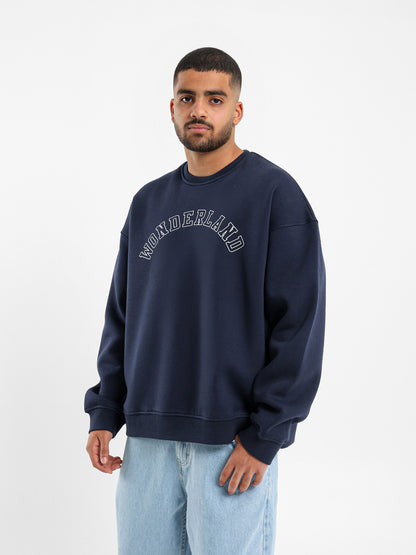 Wonderland Front Print Sweatshirt