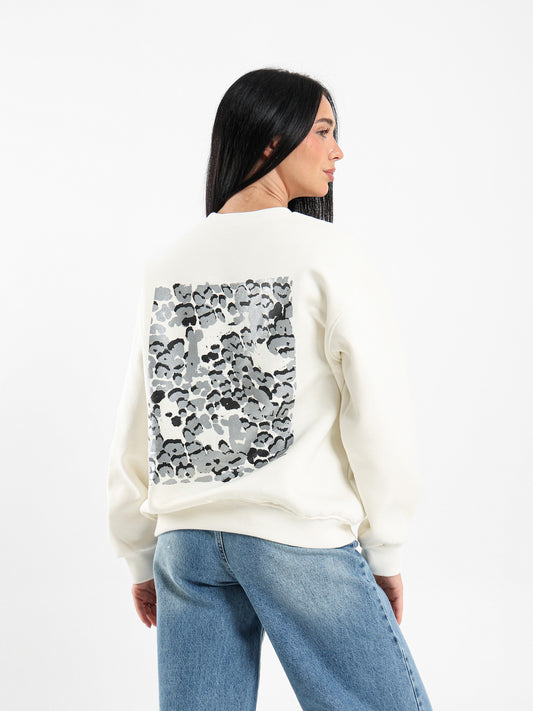 Foil Back Printed Sweatshirt