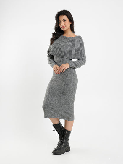 Off-the-Shoulder Midi Dress