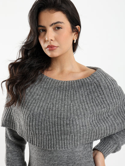 Off-the-Shoulder Midi Dress