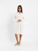V-Neck Tunic Dress With Drawstring