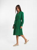 V-Neck Tunic Dress With Drawstring