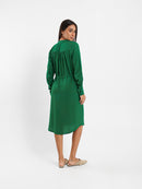 V-Neck Tunic Dress With Drawstring