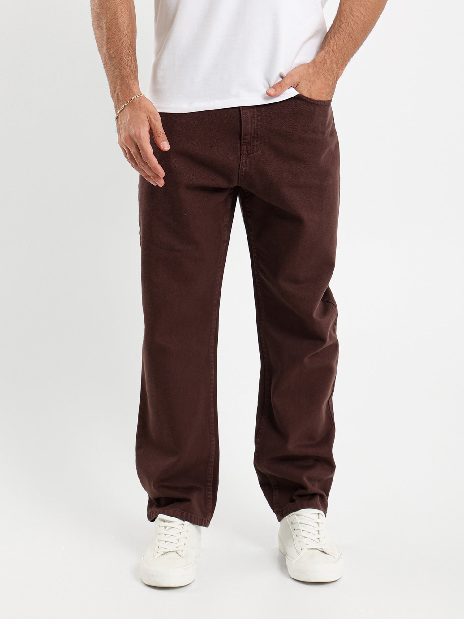 Loose Fit Washed Rigid Jeans