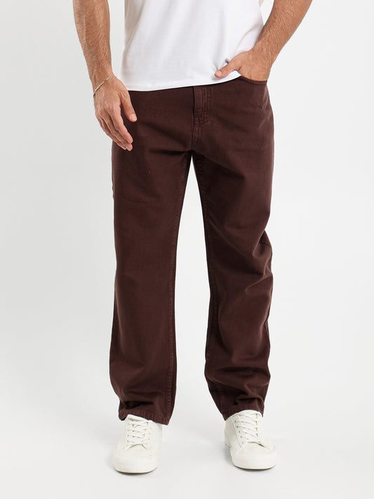 Loose Fit Washed Rigid Jeans