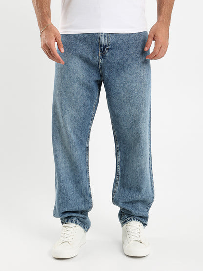 Loose Fit Washed Rigid Jeans