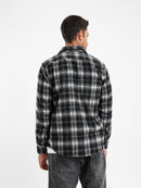 Relaxed Fit Wool-Blend Checkered Shirt