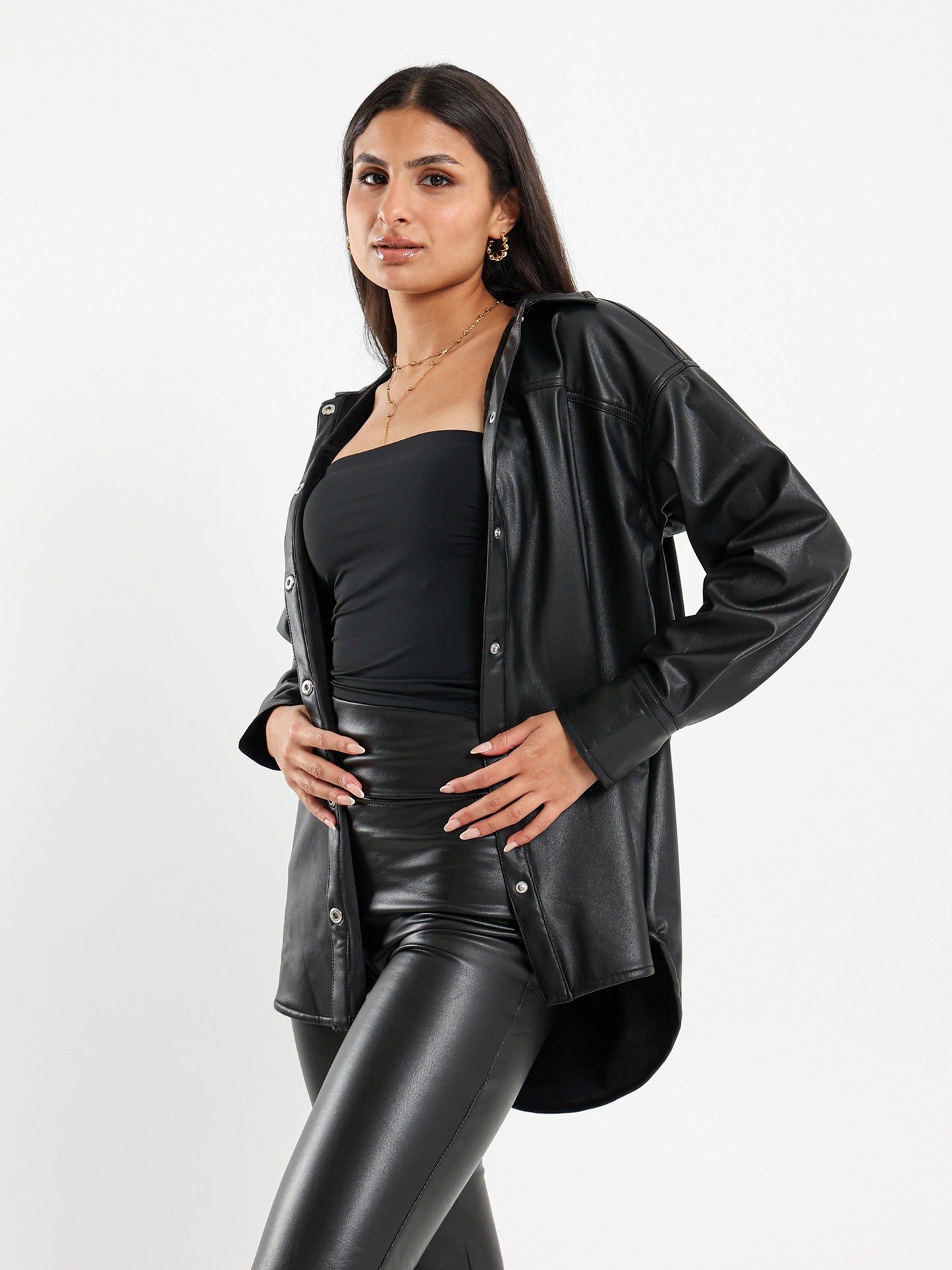 Leather Overshirt