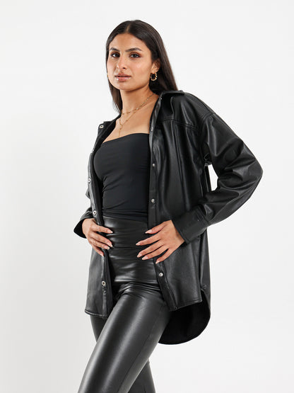 Leather Overshirt