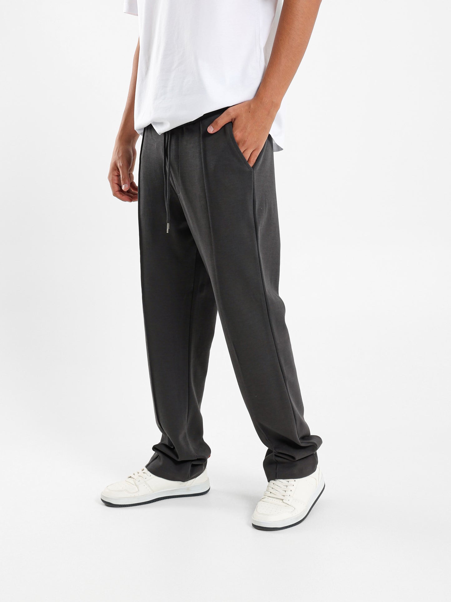 Loose Fit Melton Pants