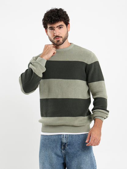 Relaxed Fit Striped Pullover