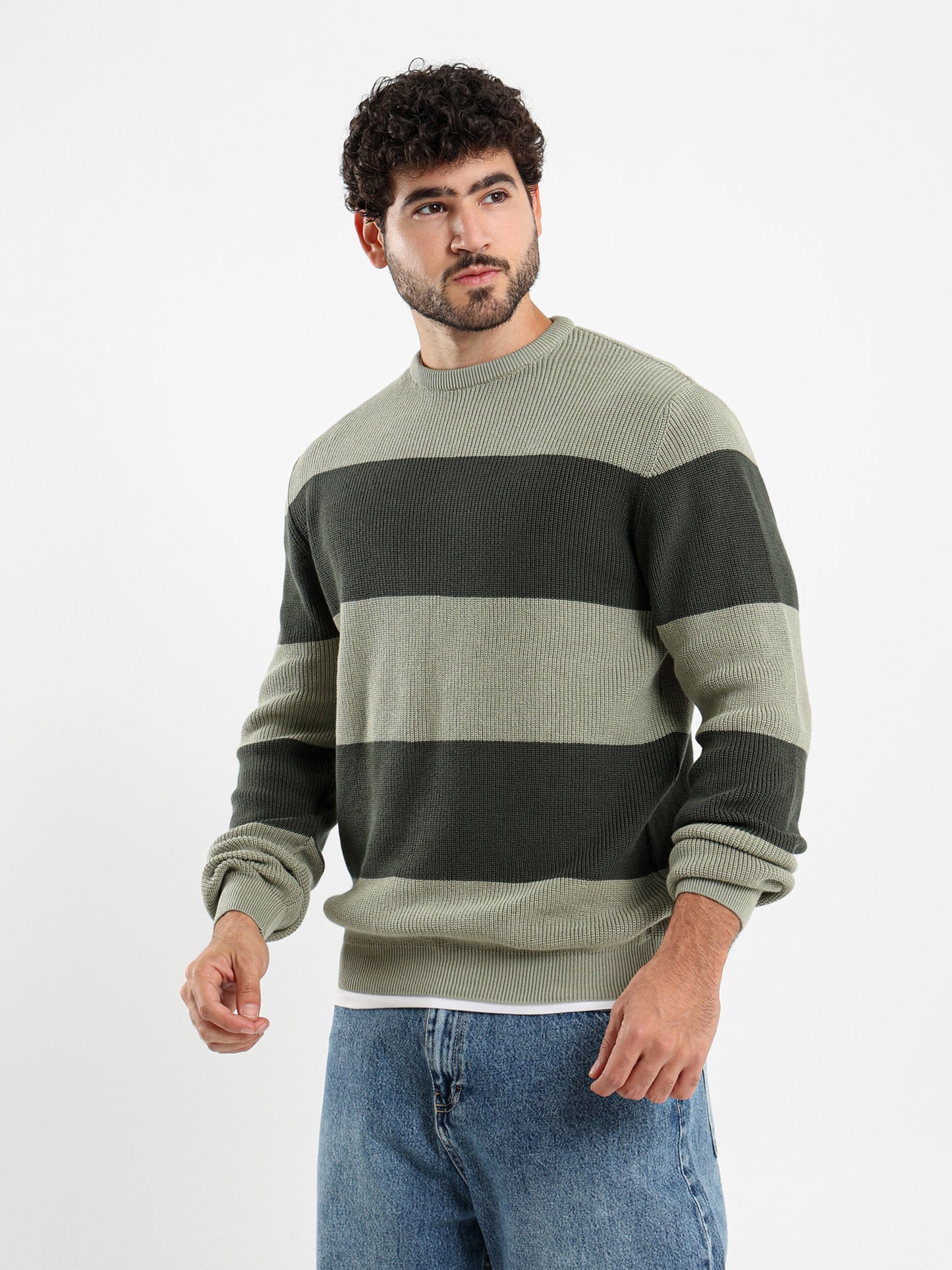 Relaxed Fit Striped Pullover