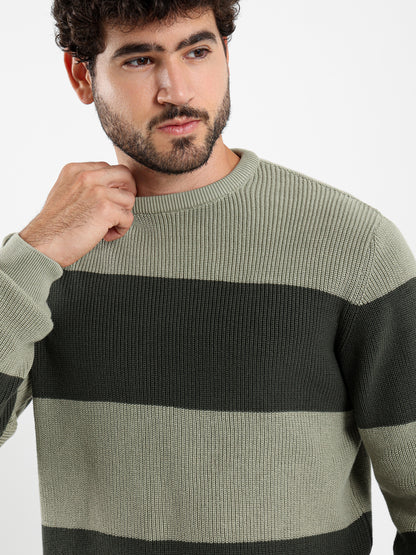 Relaxed Fit Striped Pullover