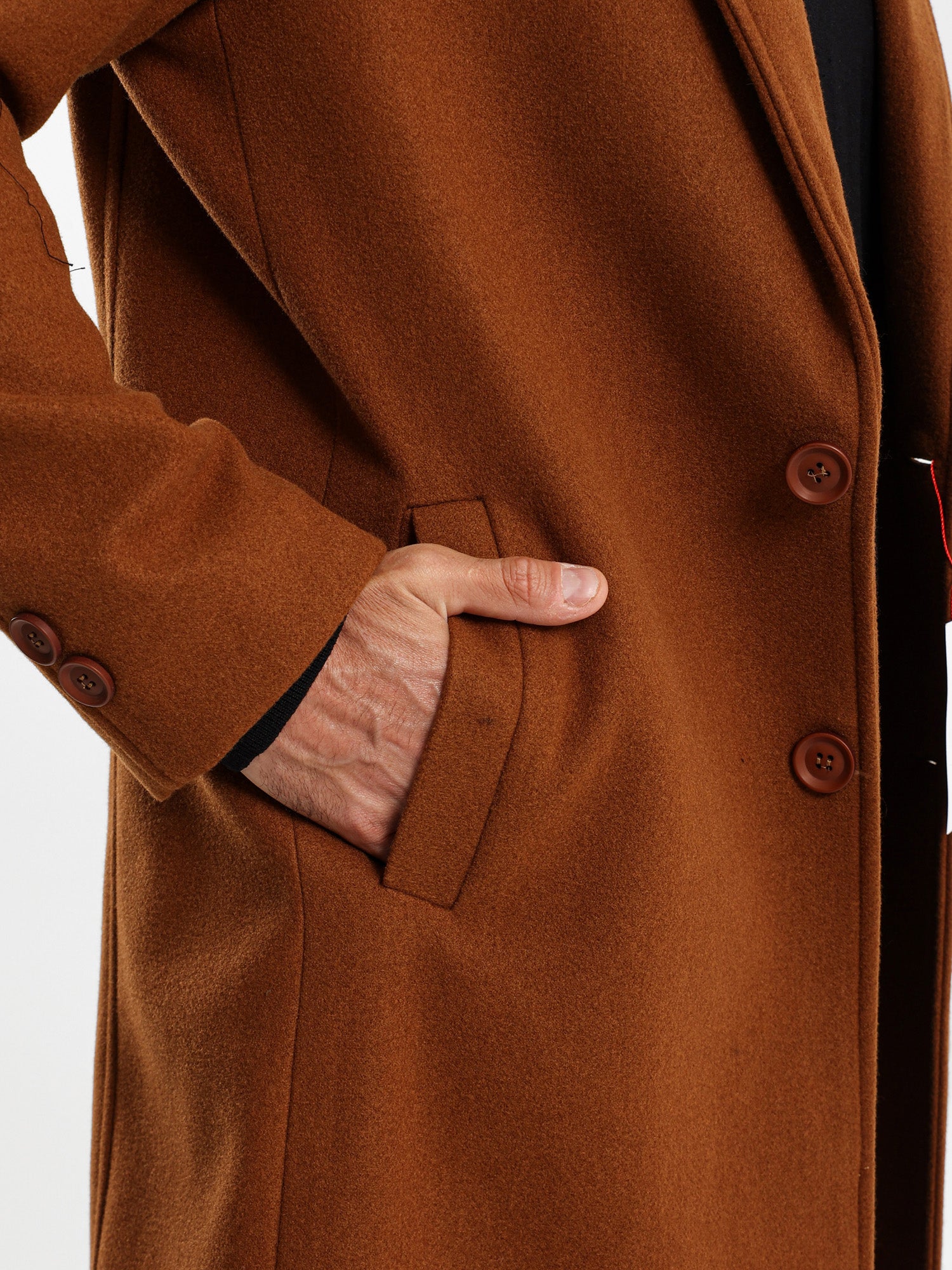 Relaxed Fit Single-Breasted Coat