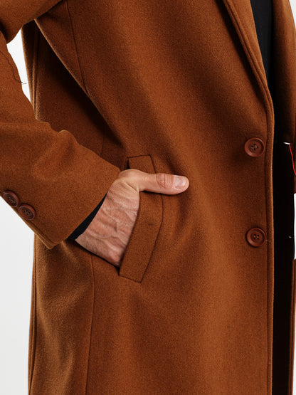 Relaxed Fit Single-Breasted Coat