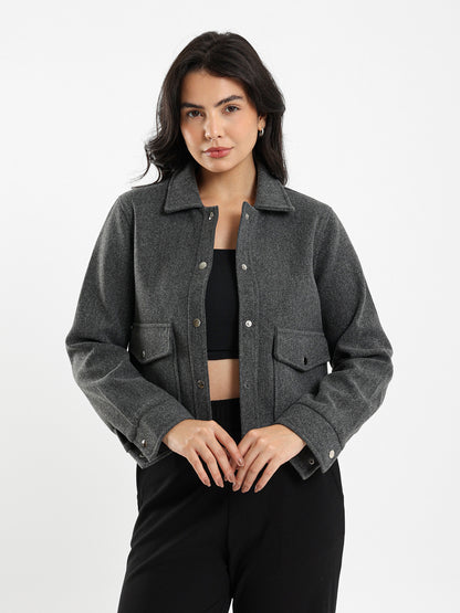 Soft Cropped Overshirt