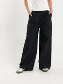 Striped Waist Wide Leg Pants
