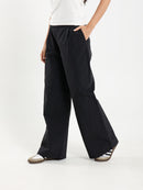 Striped Waist Wide Leg Pants