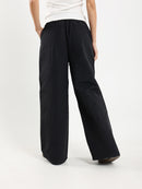 Striped Waist Wide Leg Pants
