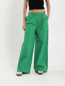 Striped Waist Wide Leg Pants