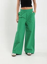 Striped Waist Wide Leg Pants