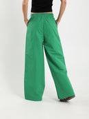 Striped Waist Wide Leg Pants