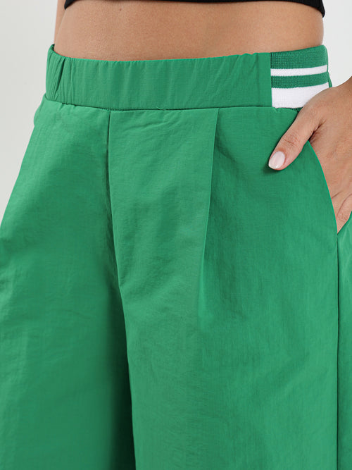 Striped Waist Wide Leg Pants